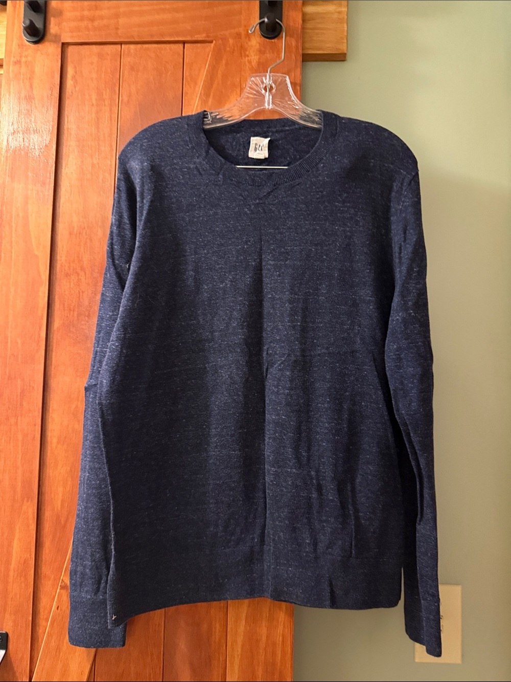 GAP Men's Navy Crewneck Lightweight Long Sleeve